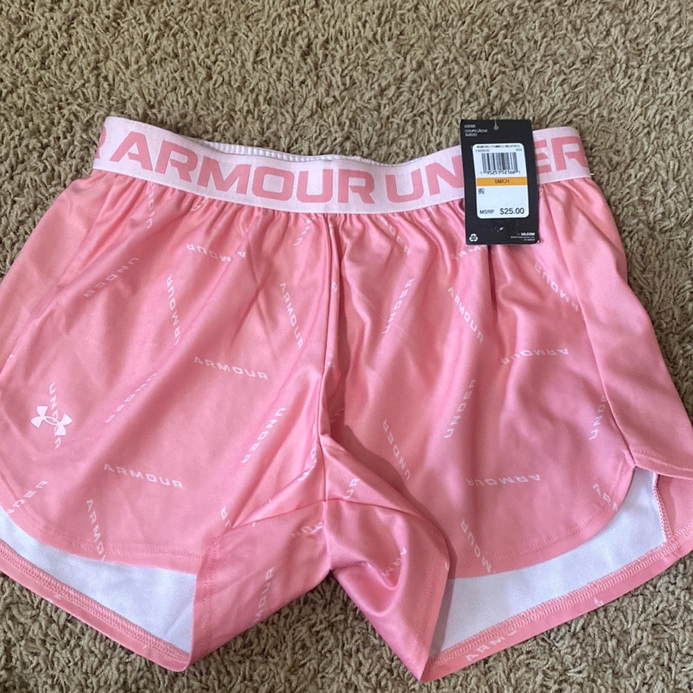 pink under armor shorts